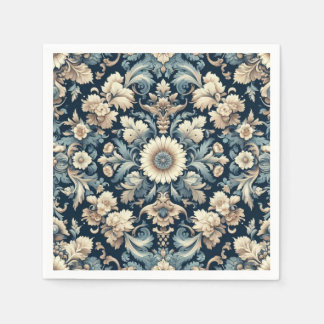 Ausgeprägtes Vintage-Blattdesign Serviette