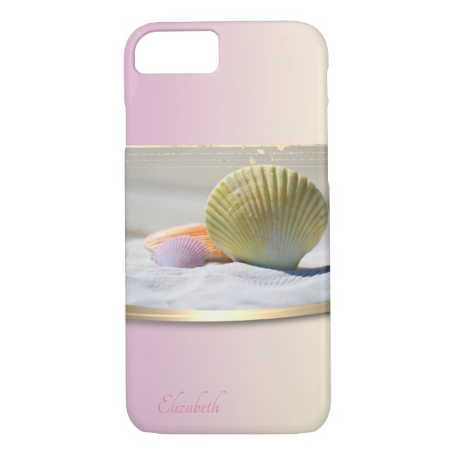 Ausgereift,Ombre, Seashells -Personalisiert Case-Mate iPhone Hülle (Rückseite)