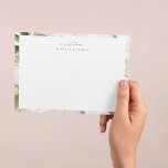 Ausgereifte botanische Blumenrahmen Mitteilungskarte<br><div class="desc">Ausgeklügelter botanischer Blumenrahmen,  personalisierte Notenkarte. Die Karte enthält die Textzeile der Vorlage für den Namen.</div>