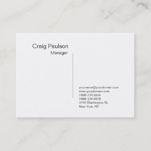 Ausgereifte Business Card für den White Manager Visitenkarte