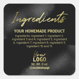 Ausgereifte Etiketten mit schwarzen und goldenen Z Quadratischer Aufkleber