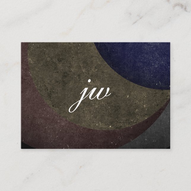 Ausgereifte Farbblocktextur mit Monogramm Visitenkarte (Vorderseite)