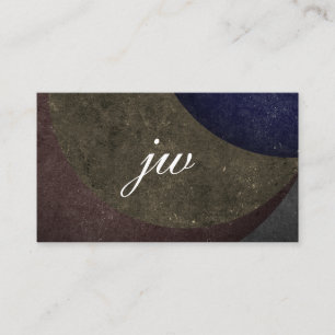 Ausgereifte farbige Textur mit Monogramm Visitenkarte