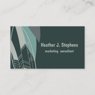 Ausgereifte Green and Gray Business Card Visitenkarte