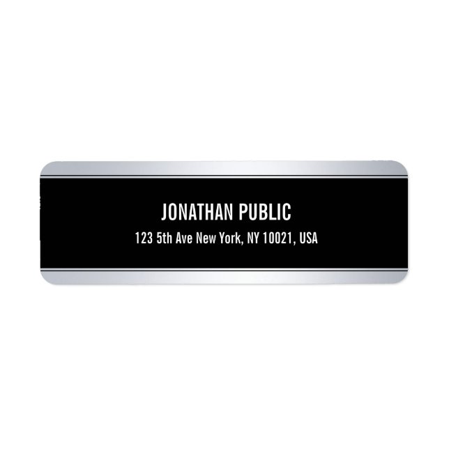 Ausgereifte Imitate Silver Black Template Moderne (Vorne)