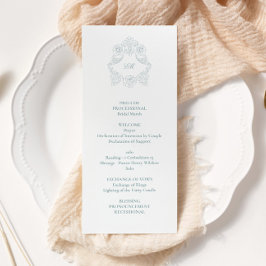 Ausgereifte klassische Skripte Dusty Blue Wedding Programm