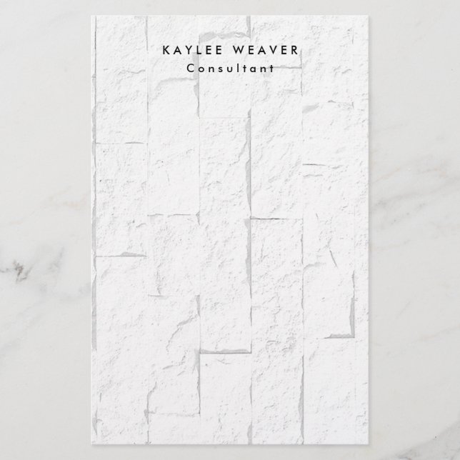 Ausgereifte Minimalistische Wall Bricks Beruflich Briefpapier (Vorderseite)