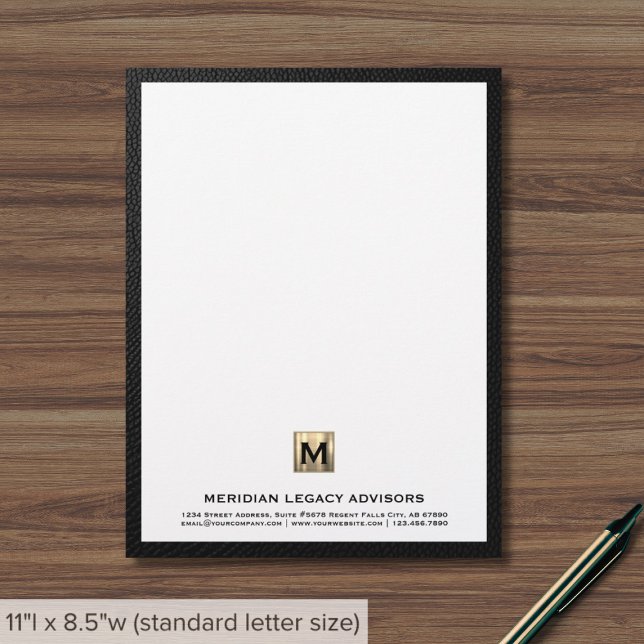 Ausgereifte Mongram Business Letterhead Briefbogen (Von Creator hochgeladen)