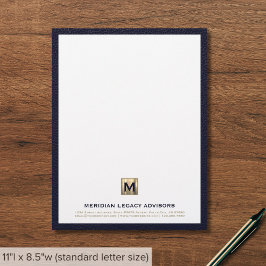 Ausgereifte Mongram Business Letterhead Briefbogen