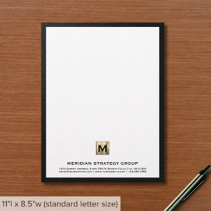 Ausgereifte Mongram Business Letterhead Briefbogen
