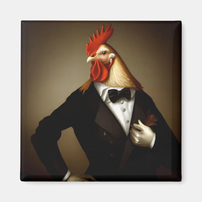 Ausgereifte Rooster-Malerei-Magnet Magnet (Vorne)