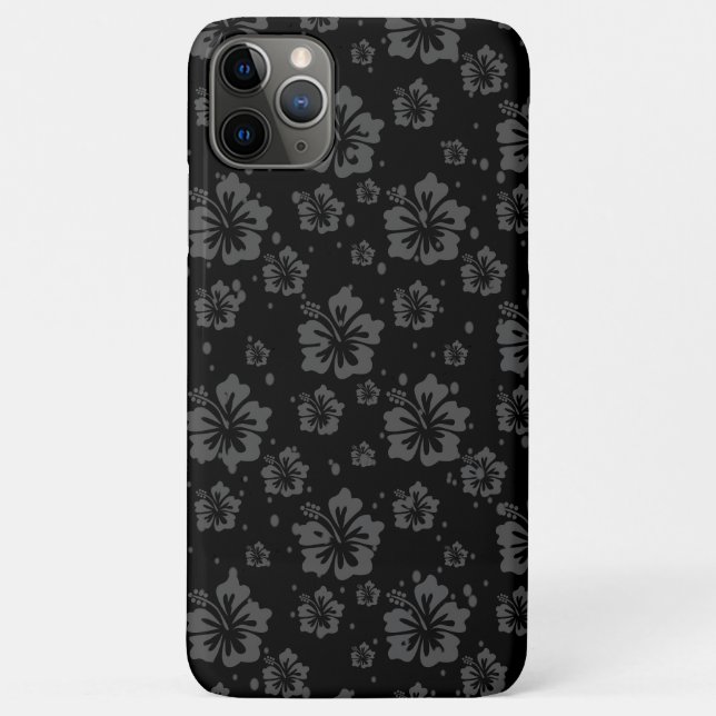 Ausgereifte Schlichte schwarze Mute Floral Case-Mate iPhone Hülle (Rückseite)