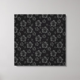 Ausgereifte Schlichte schwarze Mute Floral Leinwanddruck