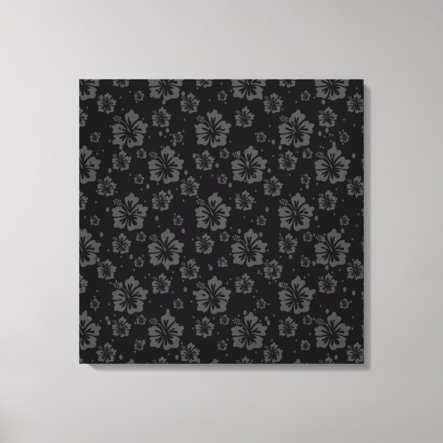 Ausgereifte Schlichte schwarze Mute Floral Leinwanddruck (Vorderseite)