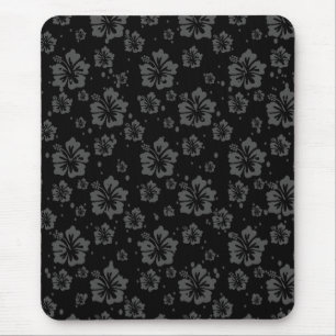 Ausgereifte Schlichte schwarze Mute Floral Mousepad
