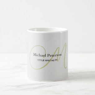 Ausgereifte Script Monogram Initial Modern Kaffeetasse