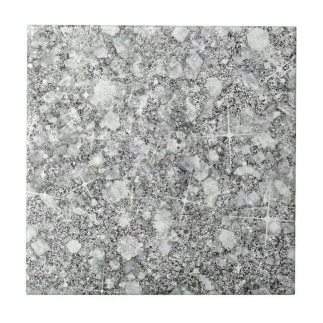 Ausgereifte Silver Color Imitats Glitzer Solid Fliese (Vorderseite)