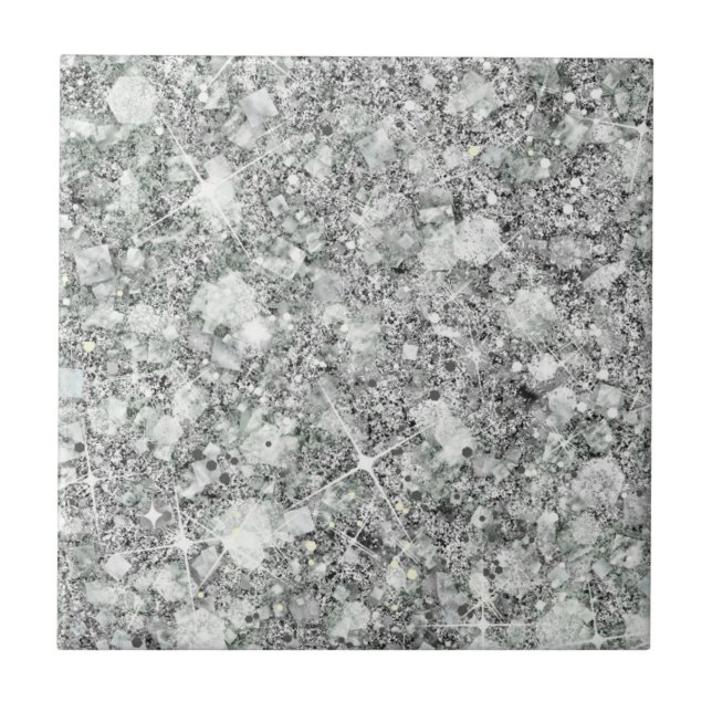 Ausgereifte Silver Color Imitats Glitzer Solid Fliese (Vorderseite)