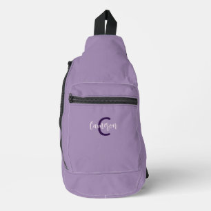 Ausgereifte Skripttyp-Initialen und Name-Violet Crossbody Bag