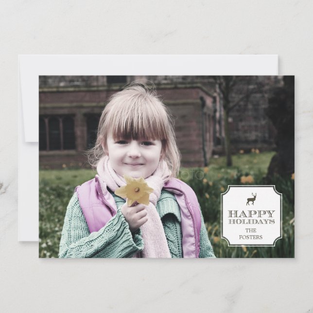 Ausgereifte Tag Holiday Foto Cards Feiertagskarte (Vorderseite)