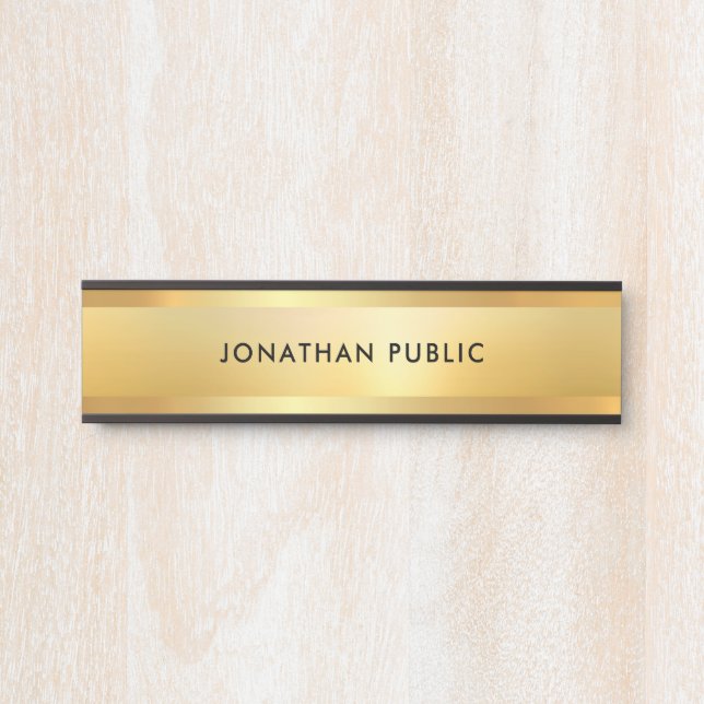 Ausgereifte trendy Imitats Gold Modern Template Türschild (Vorderseite )