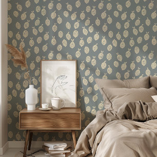 Ausgereifte Zitronen: Minimalistisch Grau und Crem Tapete