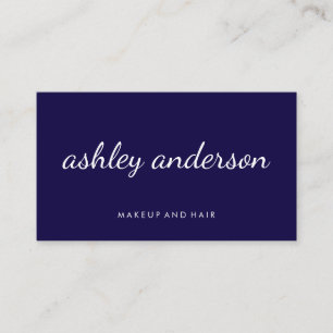 Ausgereifter Blue Cursive Text Visitenkarte
