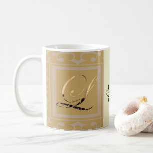 Ausgereifter Goldbrief L Elegant Monogram Kaffeetasse