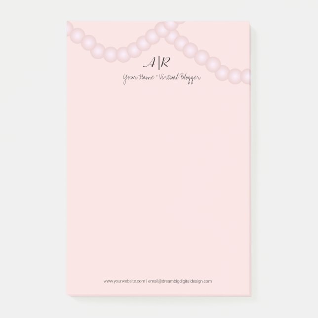 Ausgereiftes Pearl-Logo Post-it Klebezettel (Vorderseite)