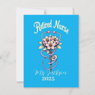 Ausgeschiedene Krankenschwester Minimalistischer S Postkarte