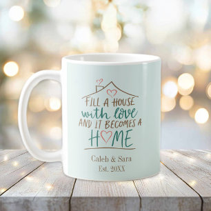 Ausgestattet mit Liebe, benutzerdefinierbar Kaffeetasse