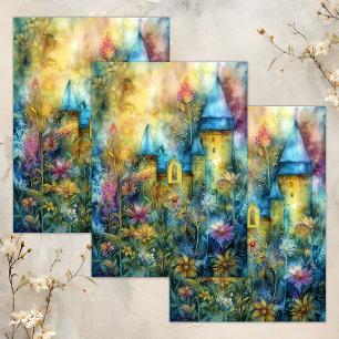 AUSGESTATTETE WASSERFARBE-DECOUPAGE SEIDENPAPIER