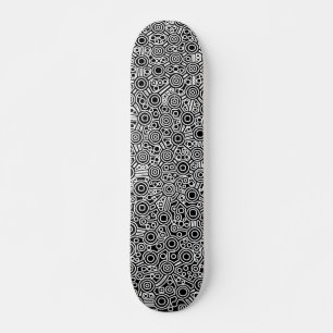 Ausgestorbene Alien Circuit - Weiß auf Schwarz Skateboard