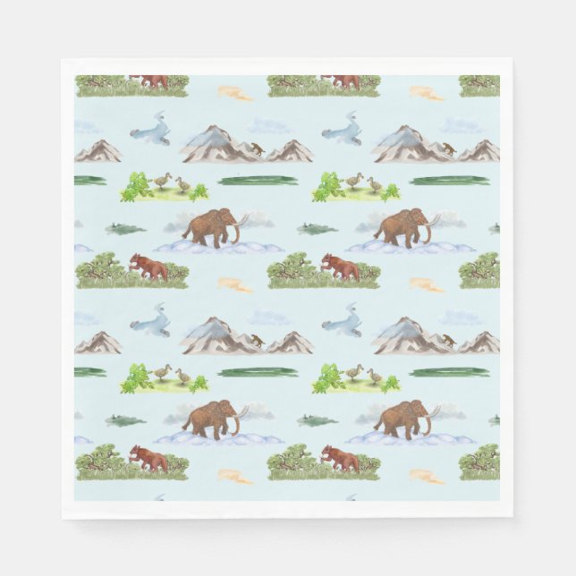 Ausgestorbene Tiertoile Napkins Serviette (Vorderseite)