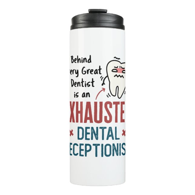 Ausgestoßene Zahnärztin Thermosbecher (Vorderseite)