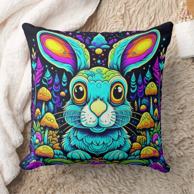 Ausgetricktes Shroom Rabbit Kissen (Decke)