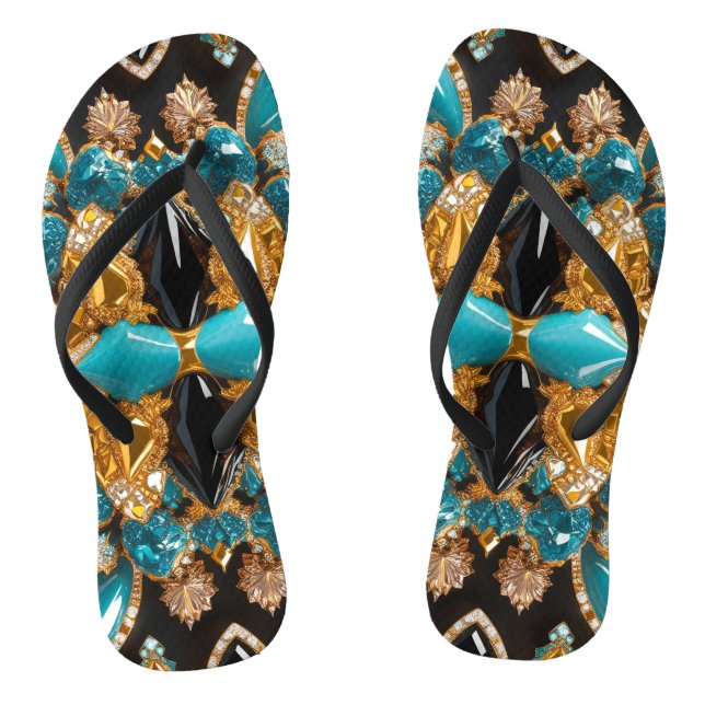 Ausgewachsene Slim-Straps mit Bahamas-Farben Flip Flops (Fußbett)