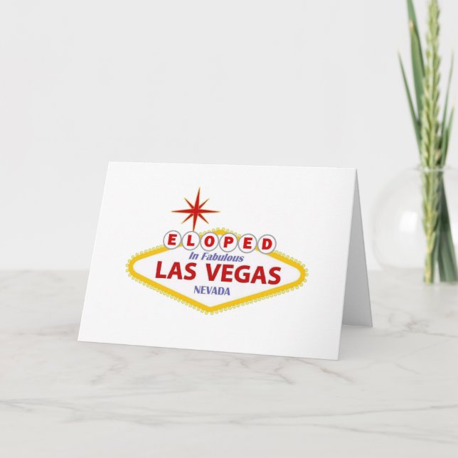 Ausgeweiht in Las Vegas Announcement Card Einladung (Vorderseite)