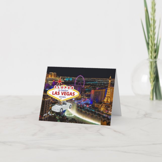 Ausgeweiht in Las Vegas Announcement Card Einladung (Vorderseite)
