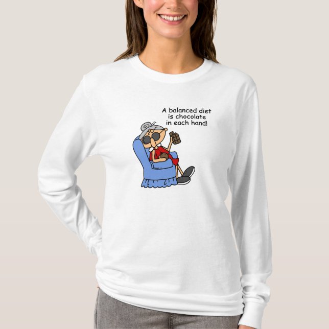 ausgewogene Chocolate Diät T-Shirt (Vorderseite)