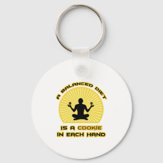 Ausgewogene Ernährung: Keks in jeder Hand Schlüsselanhänger