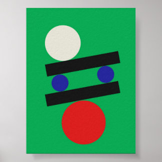 Ausgewogene Formen - Minimalistische Kunstdruckkun Poster