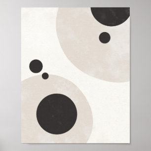 Ausgewogene Kreise – Neutrale Abstrakte Wandkunst Poster