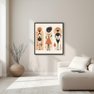 Ausgewogene Natur – Botanische feminine Kunst III Poster