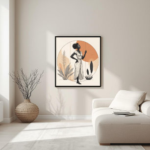Ausgewogene Natur – Botanische feminine Kunstwerke Poster