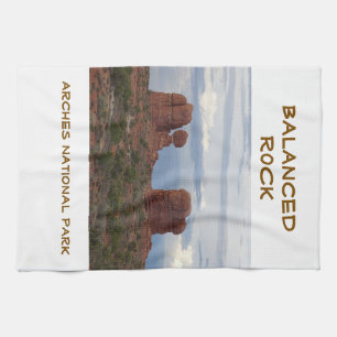Ausgewogener Felsen im Nationalpark Arches Geschirrtuch