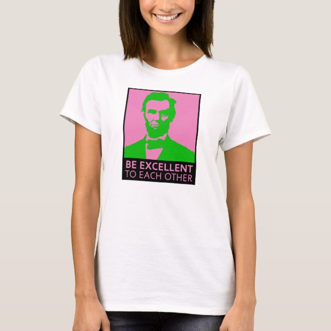 Ausgezeichnet sein (rosa/grün) T-Shirt (Vorderseite)