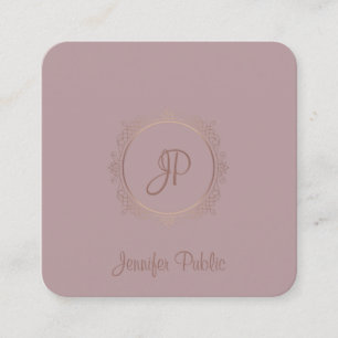 Ausgezeichnete Design-Kalligrafie-Skriptname Moder Quadratische Visitenkarte