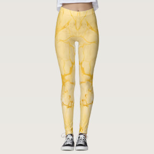 Ausgezeichnete Farbe aus gelbem Marmor Leggings