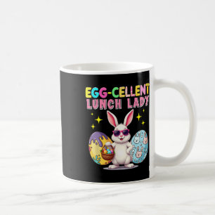 Ausgezeichnete Mittagessen-Dame Osterhase Sungles  Kaffeetasse